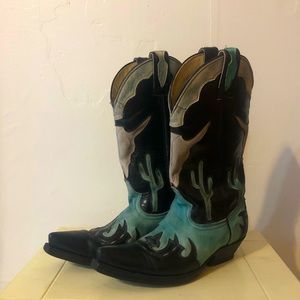 Vintage Leather Alaskan Cowboy Boots